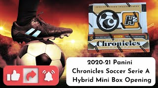 202021 Chronicles Soccer H2 Hybrid Box Italian Serie A Mini Box Opening Good box [upl. by Lj307]