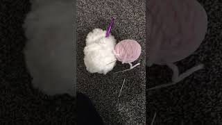 fluffy bunny  my first time with fluffy yarn how did I do amigurumi crochet fyp crochetting [upl. by Anned844]