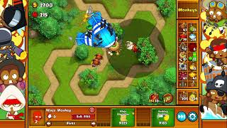 Lets Play Bloons Monkey City ZOMG Very Hard Hard Hexagon Forest Map No Commentary 1410 [upl. by Ennahtur]