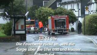 Hochwasser in Schmallenberg  Niedersorpe am 22 August 2007 [upl. by Ylim]