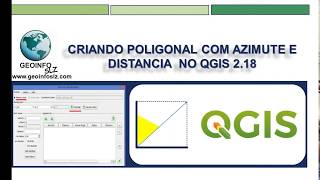 Criando Poligonal com Plugin Azimute and Distace no QGIS 2 18 [upl. by Winchell]