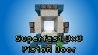 Minecraft Fast 3x3 Piston Door [upl. by Ahsinaw]