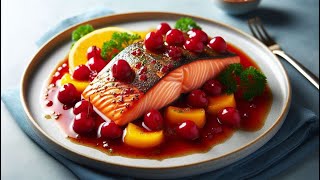 Cherry Mango Salmon The Sweetest Way to Eat Fish [upl. by Kincaid]