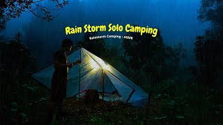 Camping in Heavy Rain and Rain Storm Camping  ASMR [upl. by Selie36]