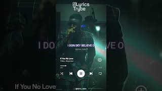 Chike ft Mayorkun  If You No Love Me Lyrics lyricstrybe afrobeats [upl. by Deyas]