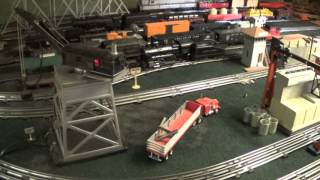 Lionel postwar train Layout [upl. by Suoivatco547]