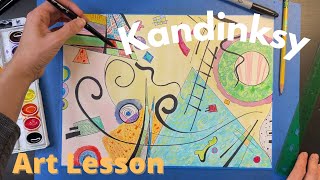 Kandinsky Art Lesson  For kids amp teachers [upl. by Tehcac]