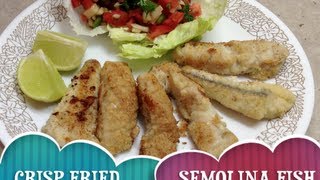 SEMOLINA COATED FRIED FISH EASY VIDEO RECIPE [upl. by Cliff]