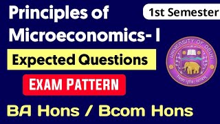 DU SOL Principles of Microeconomics Important Questions First Semester 2023  College Updates [upl. by Holleran]