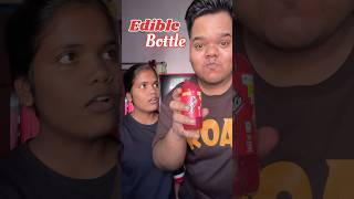 My Sister Vs Me  Who will make the best Edible Bottle shorts [upl. by Annoyk]