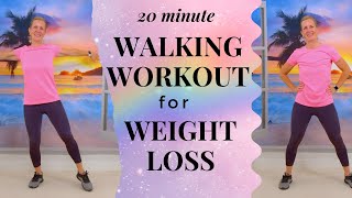 20 minute Walking Workout for Weight Loss  Walk at Home Full Body [upl. by Decca733]