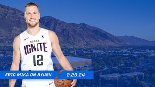 Eric Mika talks BYU Mens Basketball Tournament Seeding on BYUSN [upl. by Lonne831]