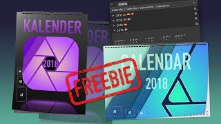 Kalender 2018 Freebies  Affinity Designer amp Affinity Photo [upl. by Brodsky]