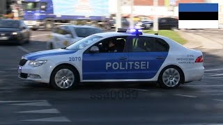 Politsei 2070 escorting VIP vehicles Tallinn EE  102015 [upl. by Dareg]