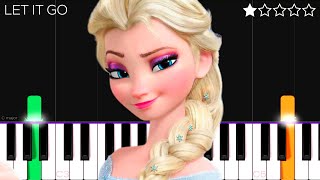 Frozen  Let It Go  EASY Piano Tutorial [upl. by Freeman]