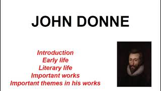 JOHN DONNE [upl. by Montague15]