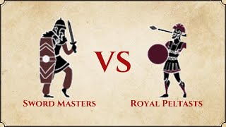 ROME II Total War  Sword Masters VS Royal Peltasts [upl. by Haley87]