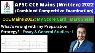 APSC CCE Mains Written 2022 My Score Card  Mark Sheet [upl. by Jenni]