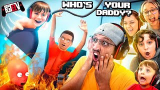 WHOS YOUR DADDY Save the Little Dumb Things FGTeeV 6 Player Challenge [upl. by Tarsuss]