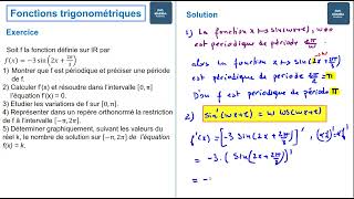 Fonctions trigonométriques  Exercice [upl. by Sennahoj806]