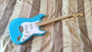 Обзор доработанной китайской реплики Fender Stratocaster цвет голубой [upl. by Penoyer]