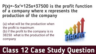 Px5x²125x37500 is the profit function of a company where x represents the production of the co [upl. by Aruam]