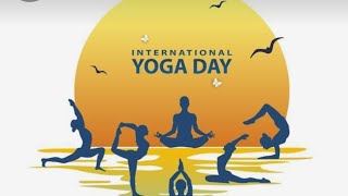 international yoga day I in hindi I poster I drawing [upl. by Aholah]