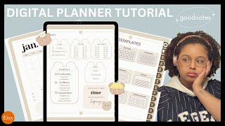 how i stay organized with goodnotes  Undated Digital planner  stickers [upl. by Popele]