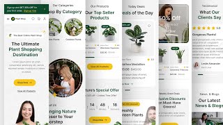 Plant Store Website UIUX Design  Figma  Plant Shop Web Design  Responsive Website UIUX Design [upl. by Deron861]