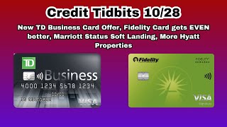 Credit Tidbits 1028  Big TD Business Card Offer New Hyatt properties Status News [upl. by Pacheco]