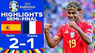 Spagna  Francia 21 gol e highlights euro 2024 [upl. by Gaw494]