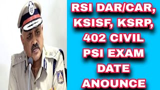 402 PSI EXAM DATE ANOUNCE  KSRP KSISF  KSP [upl. by Eocsor]