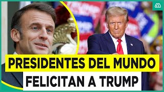 Macron Zelensky y Netanyahu felicitan a Donald Trump [upl. by Annaear]