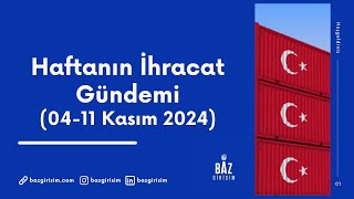 Haftanın İhracat Gündemi  BAZ Girişim İhracat Danışmanlık [upl. by Kahaleel]