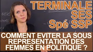 Éviter la sous représentation des femmes en politique   SES spé SSP  Terminale  Les Bons Profs [upl. by Nahgen600]