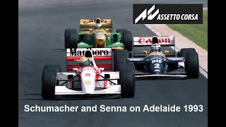 Schumacher and Senna on Adelaide 1993 [upl. by Ymaj498]