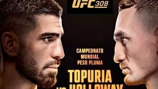 UFC 308 Topuria on Holloway press conference part 1 ufc308 [upl. by Ellinehc]