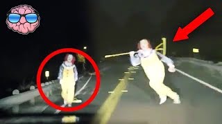 10 CREEPIEST Clown Sightings [upl. by Lladnarc]