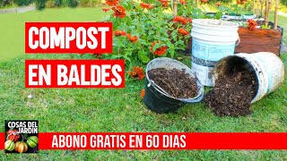 Como hacer Compost en Baldes con Mayor Carga Nutritiva  Resultado en 60 dias  Compostera casera [upl. by Lenny]