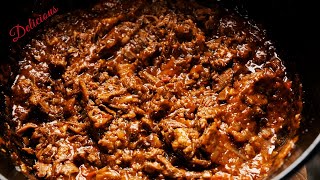 This Dutch Oven Spicy Shredded Beef for Tacos is Melt in Your Mouth Delicious [upl. by Retse]