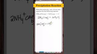 Precipitation Reaction  Ammonium Carbonate  Calcium Chloride [upl. by Shelman]