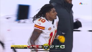 Isiah Pacheco EJECTED for THROWING PUNCH Vs Packers 🤬👀 Chiefs Vs Packers 2023 highlights [upl. by Lesde]