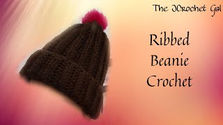 Easy Breezy Ribbed Beanie Ribbed Cowl Crochet Crochet Ribbed Hat Beginner Crochet Beanie Tutorial [upl. by Ardnauq]