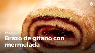 Receta fácil  Brazo de gitano con mermelada [upl. by Giarla]