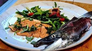 Salmon Catch And Cook Easiest fish recipe ever [upl. by Birchard]