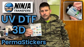 NINJA TRANSFERS UV DTF 3D STICKER REVIEW [upl. by Rosabel]