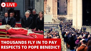 Pope Benedict Live Mourners visit St Peters Basilica Vatican City to Pay Tribute to Former Pope [upl. by Rheta]