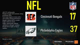 NFL Cincinnati Bengals vs Philadelphia Eagles [upl. by Arrat]