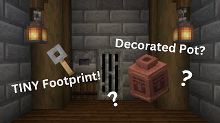 How to Make an TINY Keycard Lock using the NEW Decorated Pot in Minecraft [upl. by Maynard]