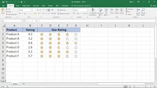 Create a 5 Star Rating System in Excel [upl. by Kelsy21]